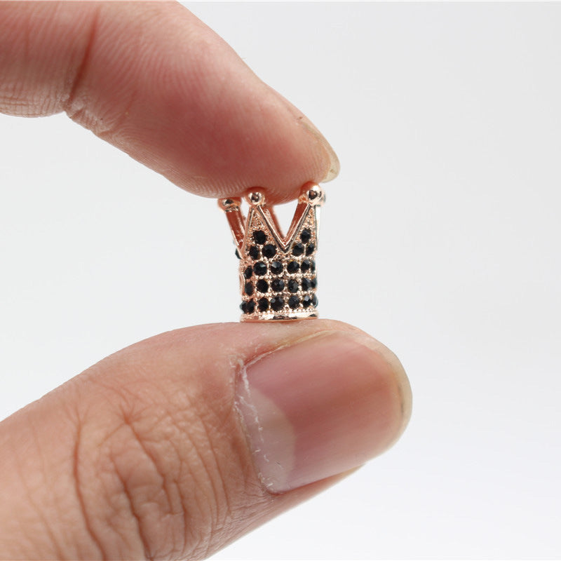 Plated Alloy Rhinestone Charm Bar