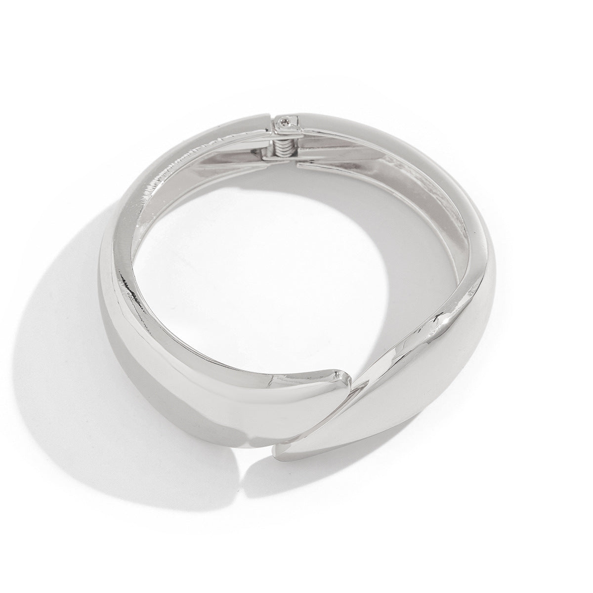 Irregular Geometric Plated Alloy Wide Cuff Bracelet Set
