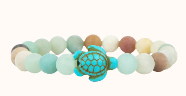 Minimalist Turquoise Turtle Animal Bracelet Unisex