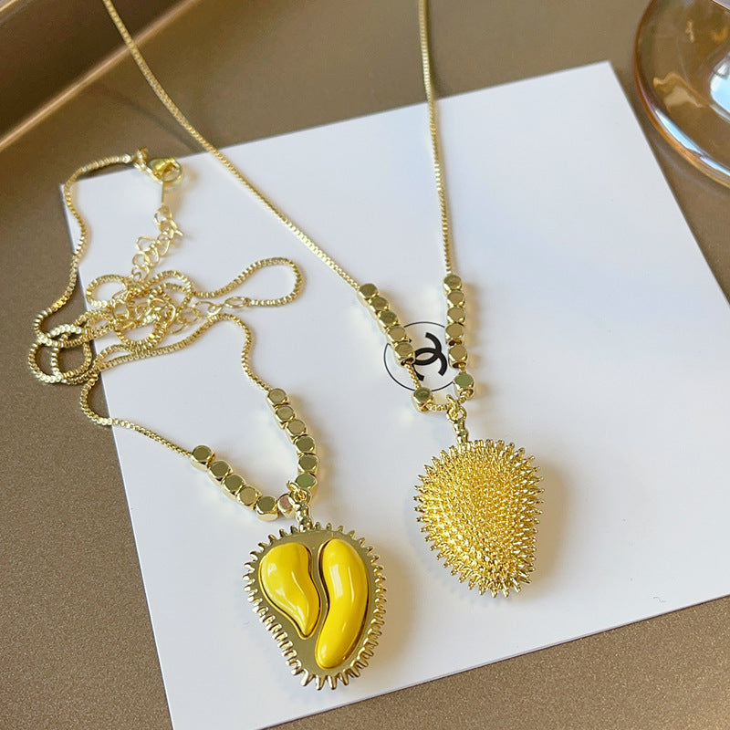 Collar Minimalista de Durian Geométrico para Mujer, Cadena de Eslabones Chapada en Acero de Titanio con Cadena de Caja