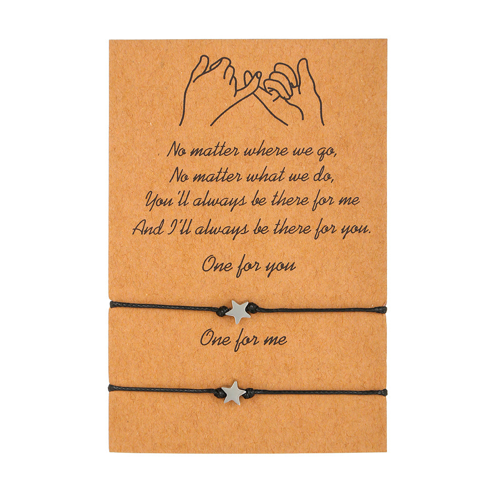 Minimalist Star Geometric Alloy Bracelet Unisex