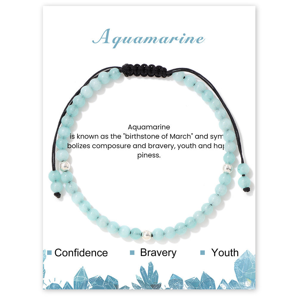 Elegant Sweet Hand-woven Geometric Stone Beaded Bracelet for Women