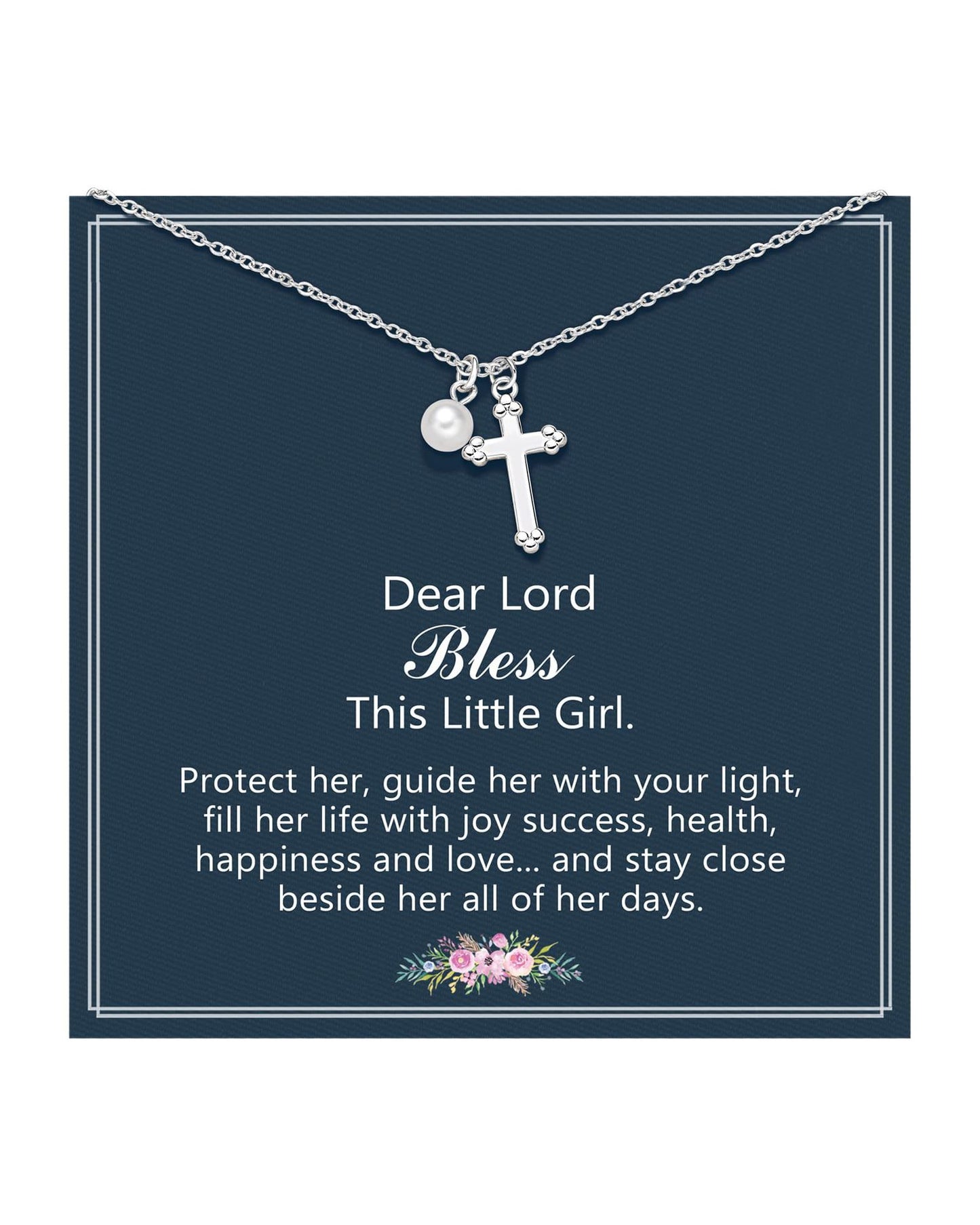 Minimalist Cross Zinc Alloy Plated Pendant Necklace with Curb Chain for Unisex