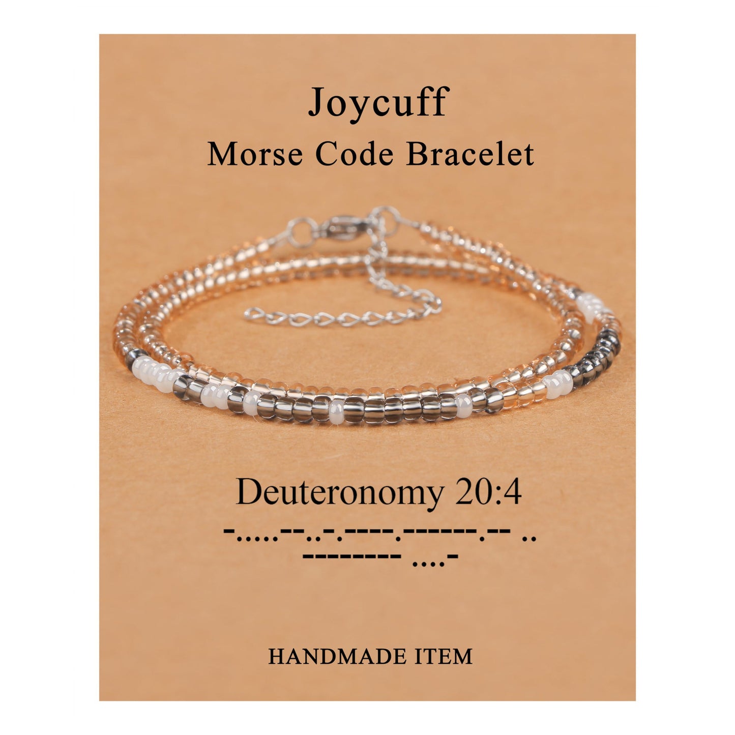 Minimalist Morse Code Letter Beaded Bracelet for Women