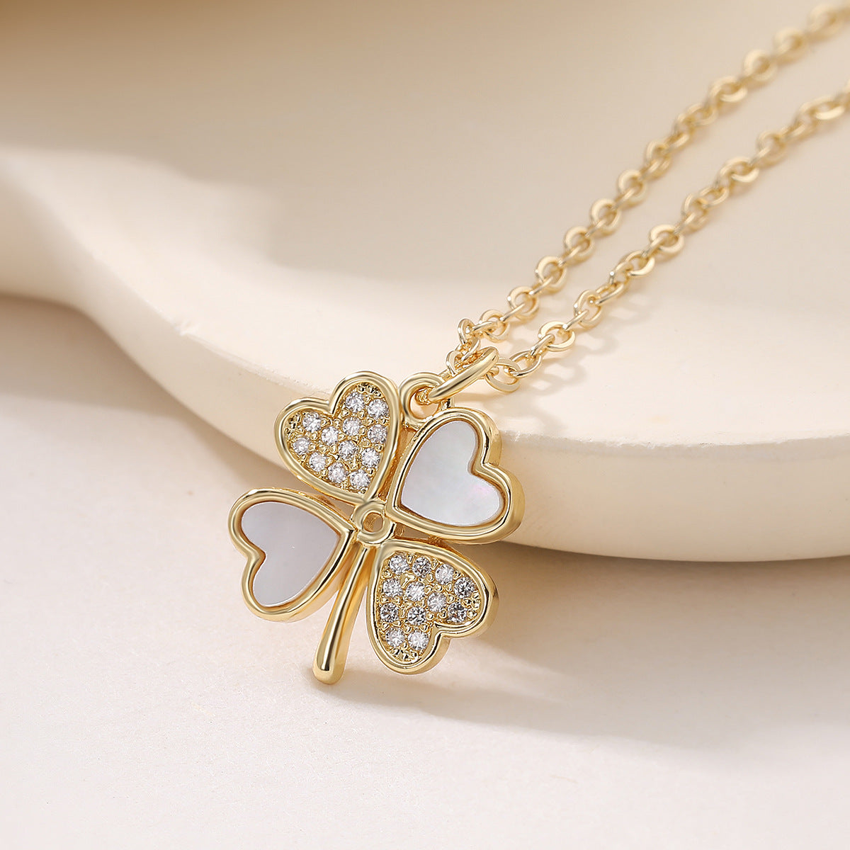 Minimalist Luxury Gold Plated Brass Butterfly Geometric Pendant Necklace with Cubic Zirconia for Women