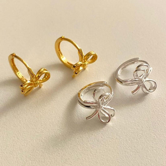 Orecchini a perno a farfalla minimalisti da donna in argento sterling 925 con finitura placcata