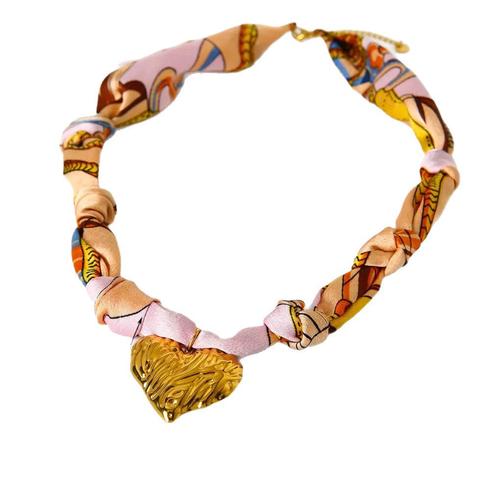 Casual 18K Gold Plated Geometric Animal Stainless Steel Pendant Necklace with Conch Element