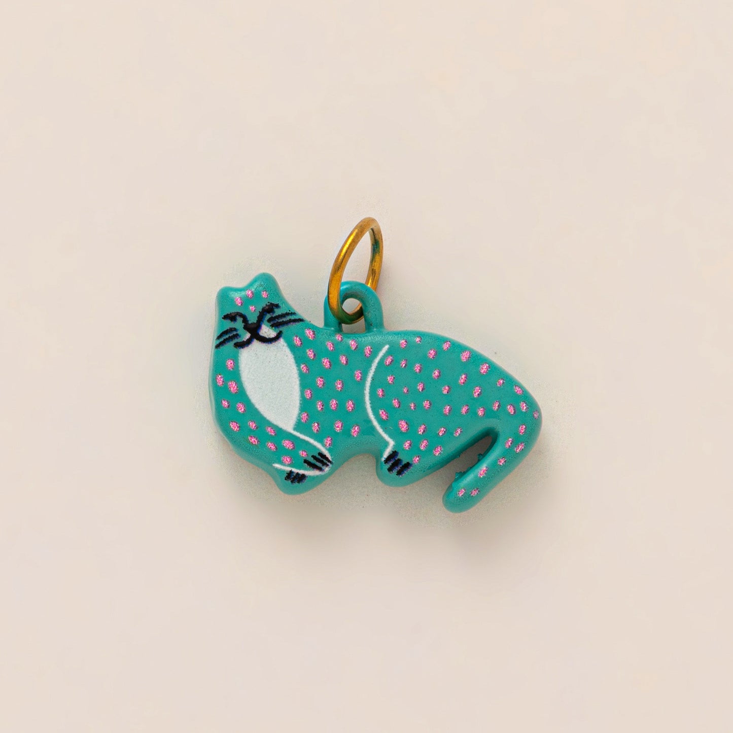 Vintage 18K Gold Plated Stainless Steel Animal Plant Charm Bar