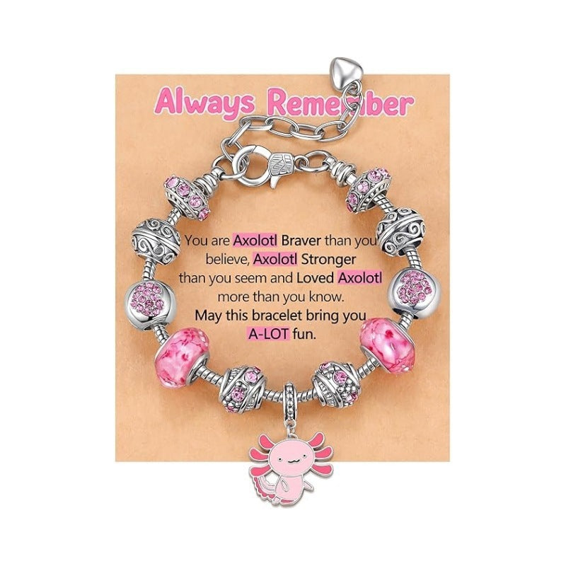 Sweet Animal Unicorn Bracelet with Imitation Pearl and Rhinestone Alloy Adjustable Gift for Women