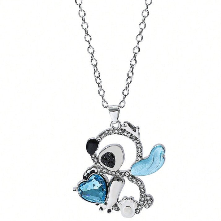 Collar Minimalista de Aleación con Lazo para Niñas con Colgante de Resina y Acabado Esmaltado, Cadena Ajustable de Bolitas