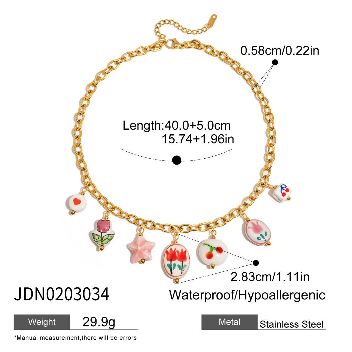 Elegante collana pendente in acciaio al titanio a forma di conchiglia con finitura placcata per donna, design geometrico, catena minimalista per clavicola