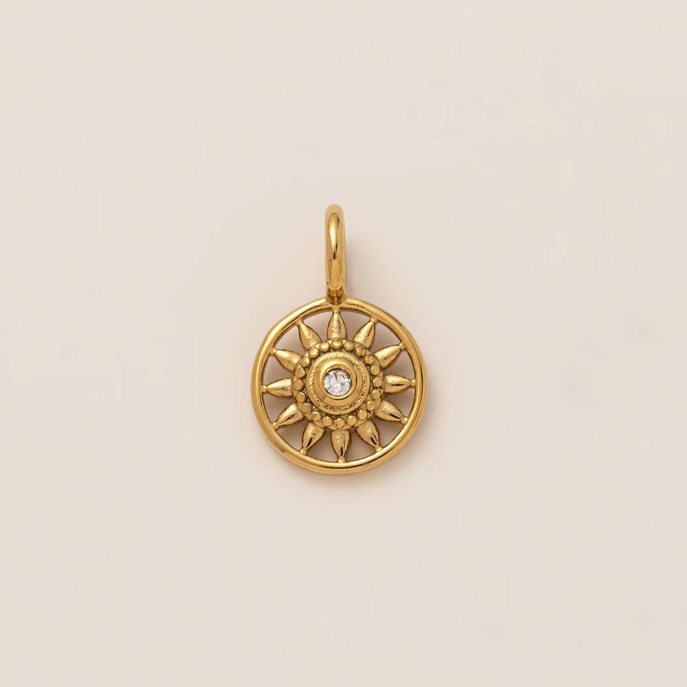 Vintage 18K Gold Plated Stainless Steel Star Moon Sun Cloud DIY Charm Bar
