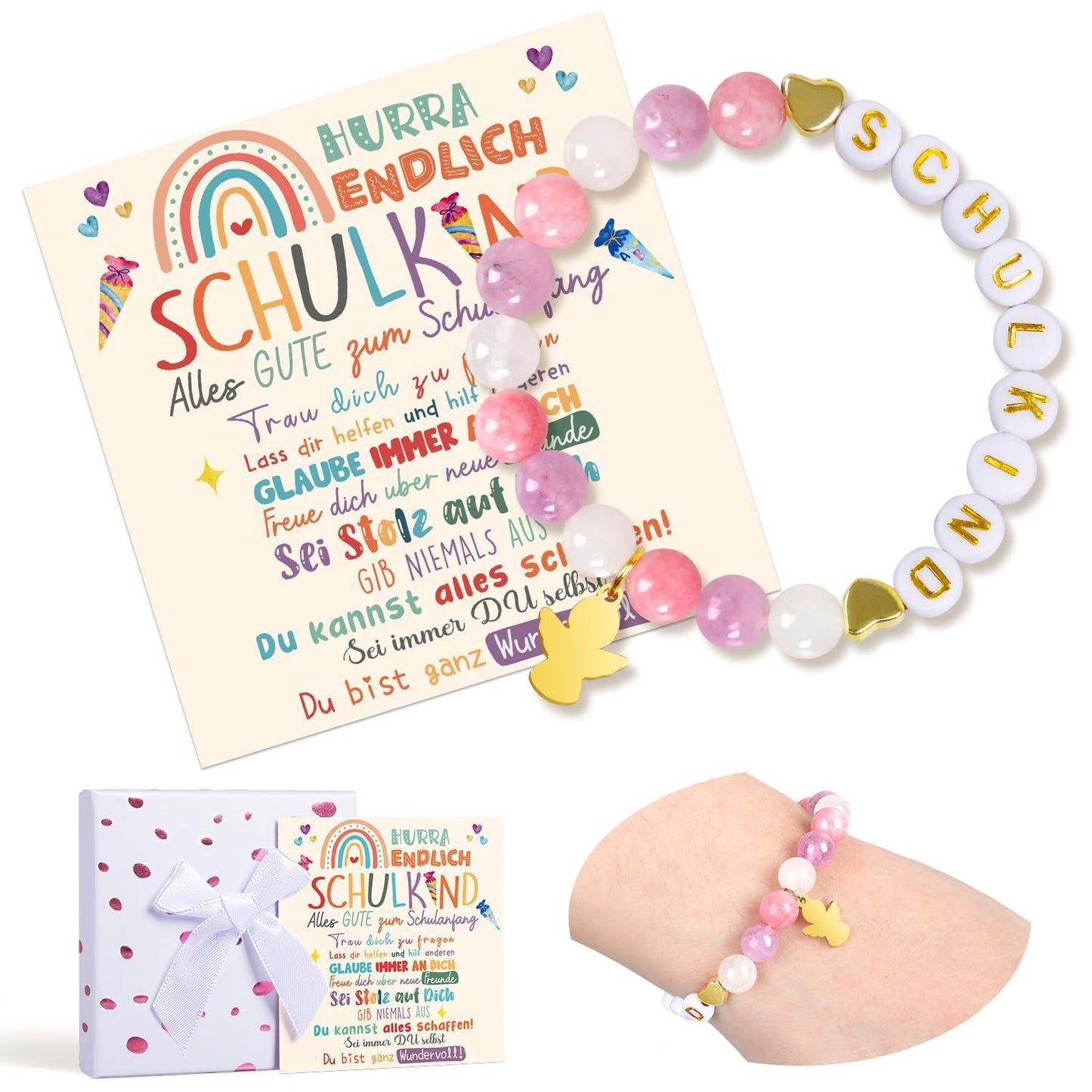 Minimalist Acrylic Letter Beaded Bracelet for Women