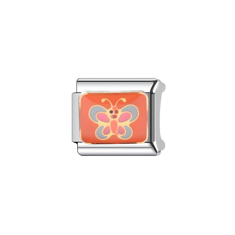 Vintage Sweet Heart Shaped Stainless Steel Plated DIY Charm Bar