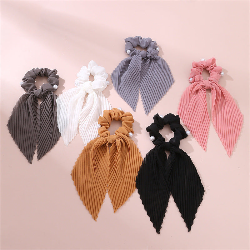 Dulce lazo de tela para el cabello en forma de lazo para niños con diseño de margarita con volantes, juego de accesorios para el cabello de estilo vintage francés