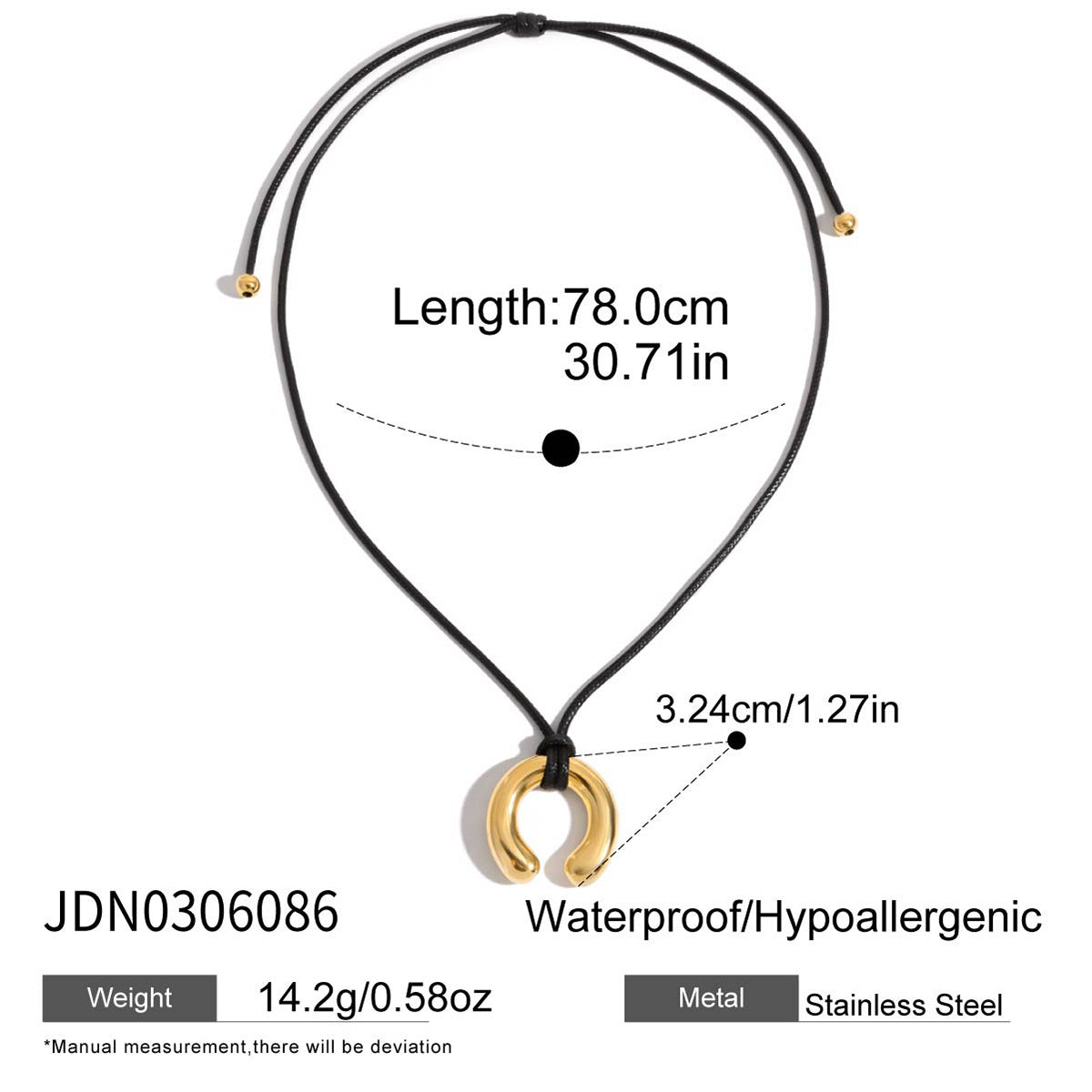 Minimalist Geometric Starfish Stainless Steel Necklace with Titanium Steel Pendant for Women