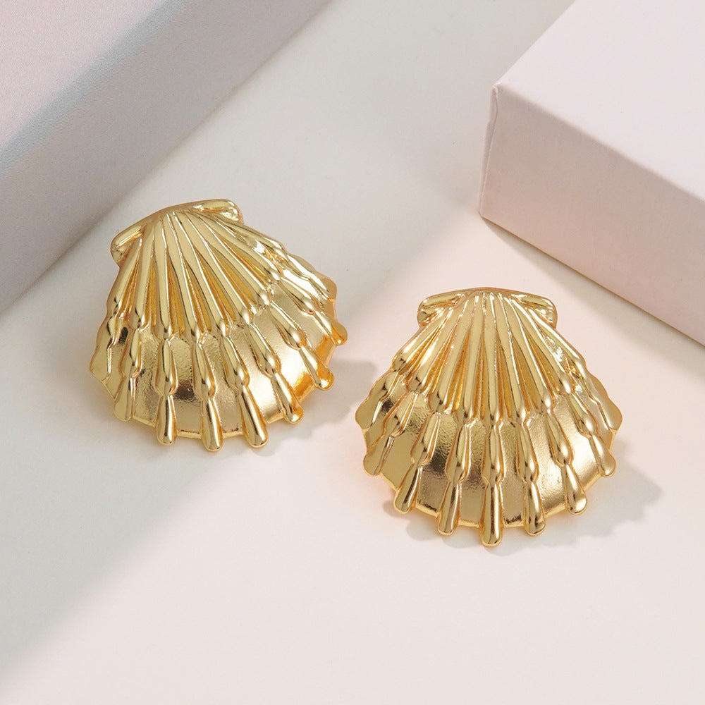 Minimalist Star Geometric Titanium Steel Plated Earrings