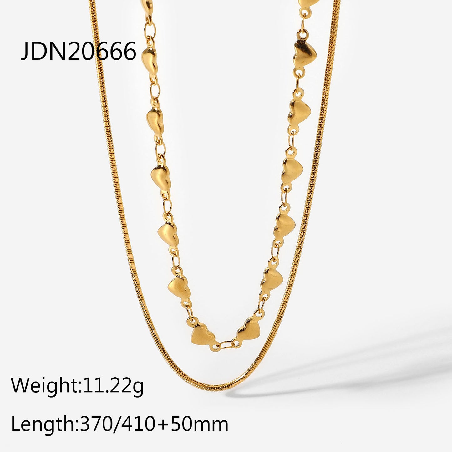 Collana con Pendente Geometrico Minimalista in Acciaio al Titanio con Finitura Placcata da Donna, Catena a Strati Regolabile in Acciaio Inossidabile