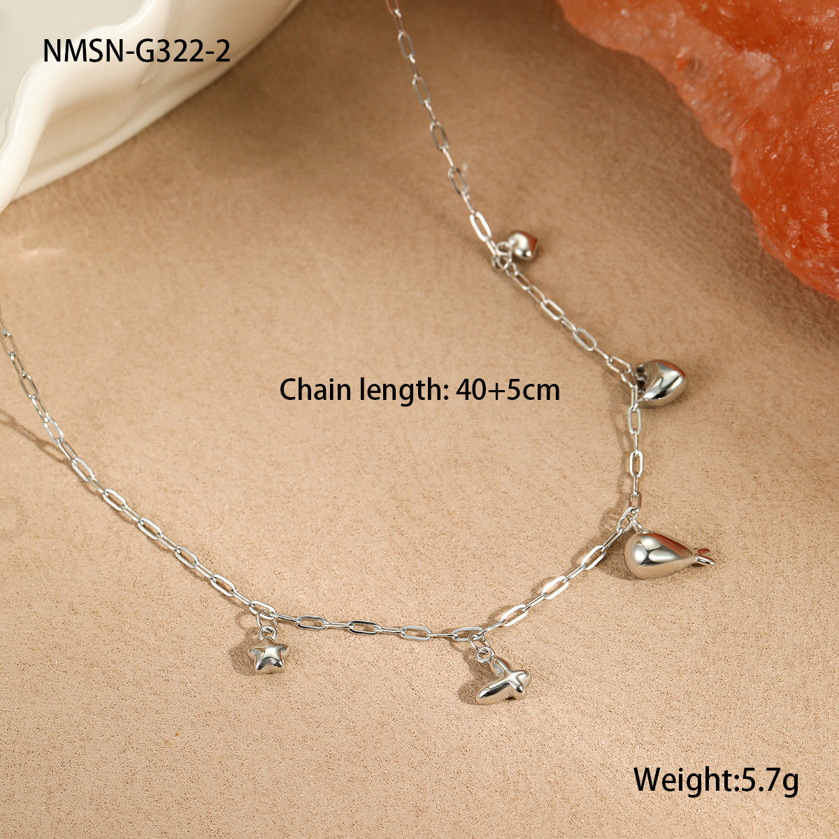Elegant Butterfly Tassel Pendant Necklace and Bracelet Set in Stainless Steel with Plated Finish for Women