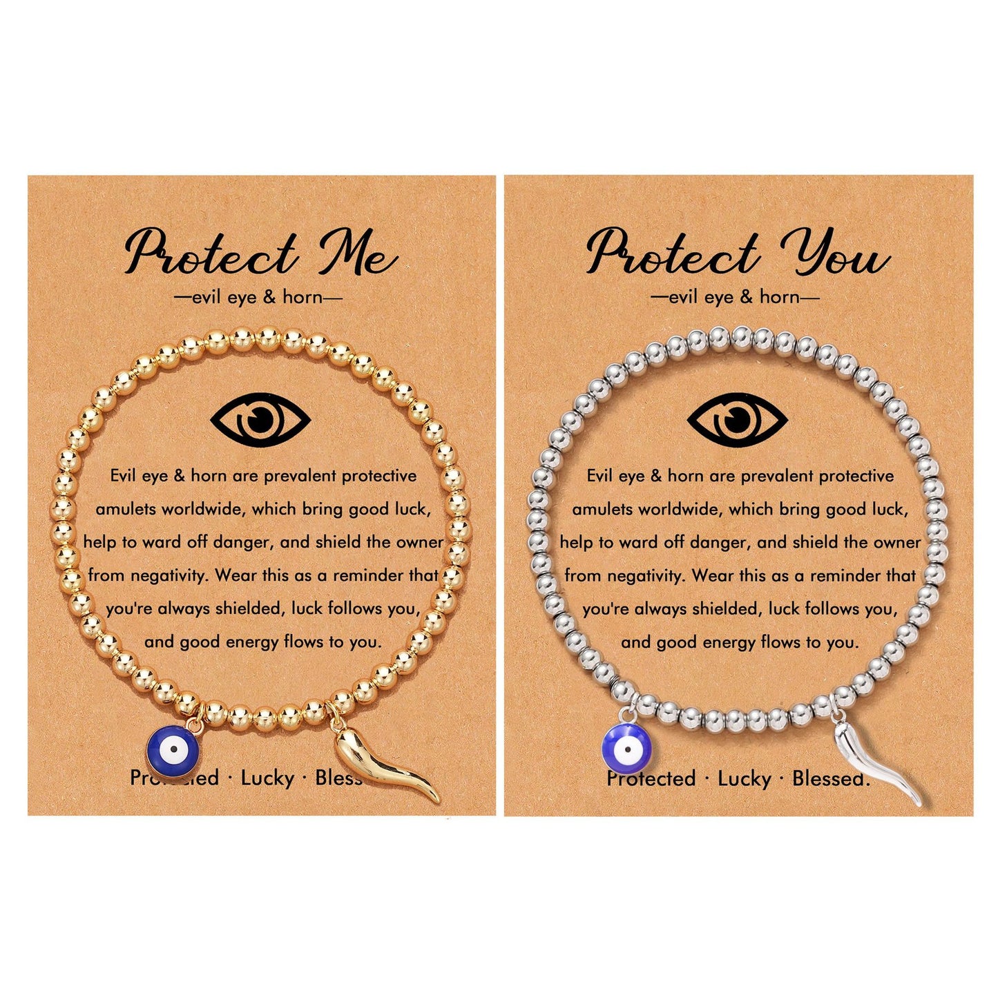 Fashionable Stainless Steel Evil Eye Twisted Horn Chili Pendant Necklace with Cable Chain for Women
