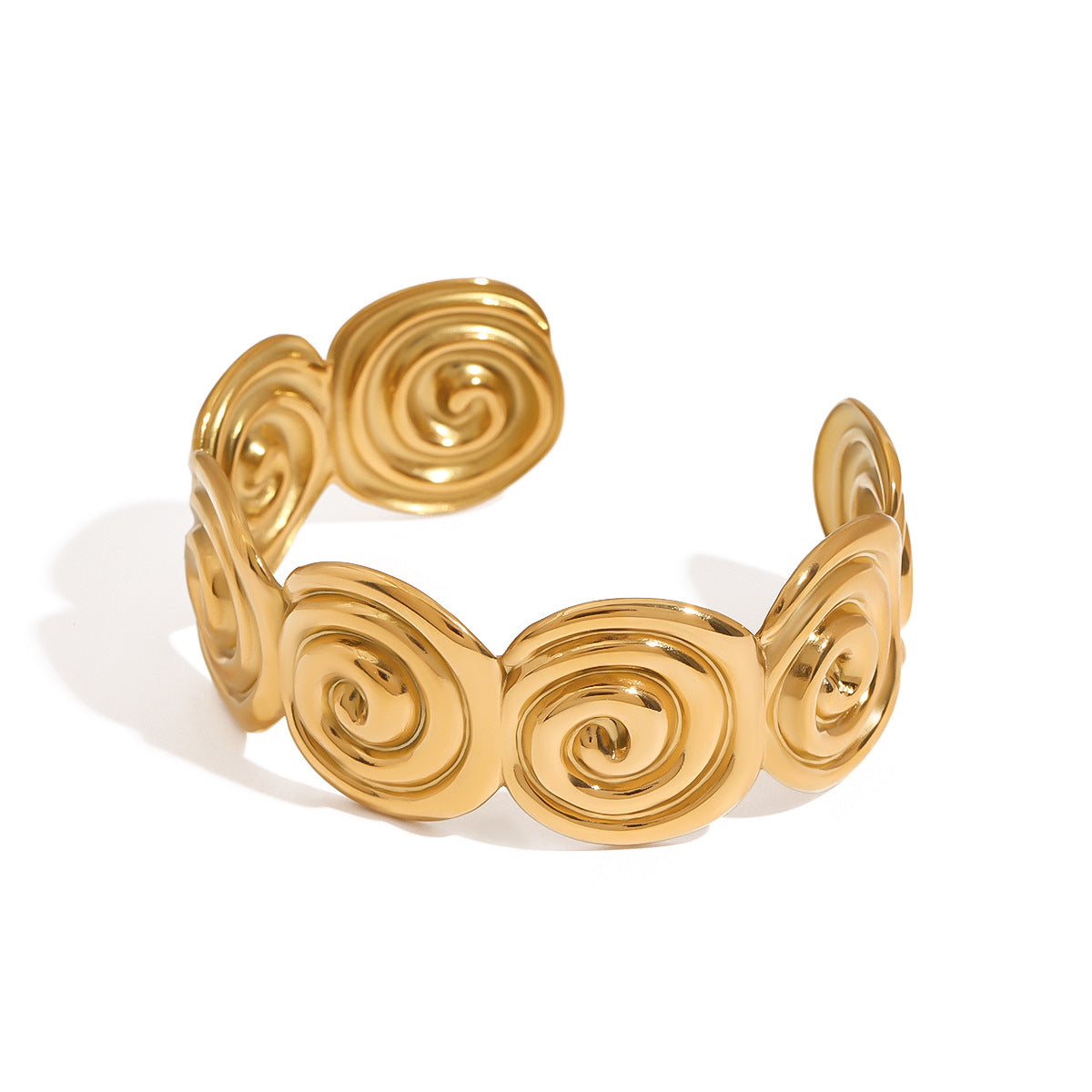 Elegante Bracciale a Conchiglia in Acciaio Inossidabile da Donna con Finitura Placcata Gioielli Minimalisti di Lusso