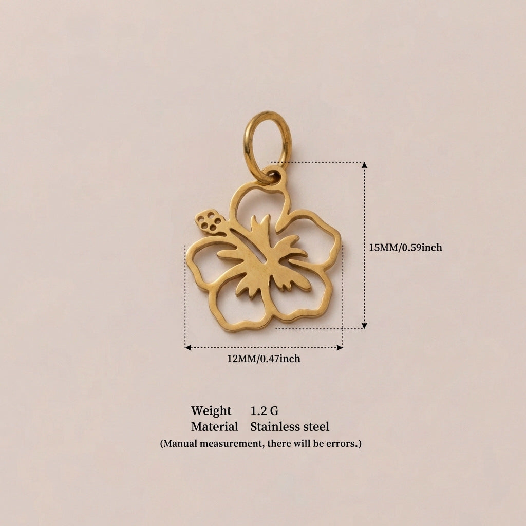 18K Gold Plated Stainless Steel Star Charm Bar PVD Coated DIY Accessories