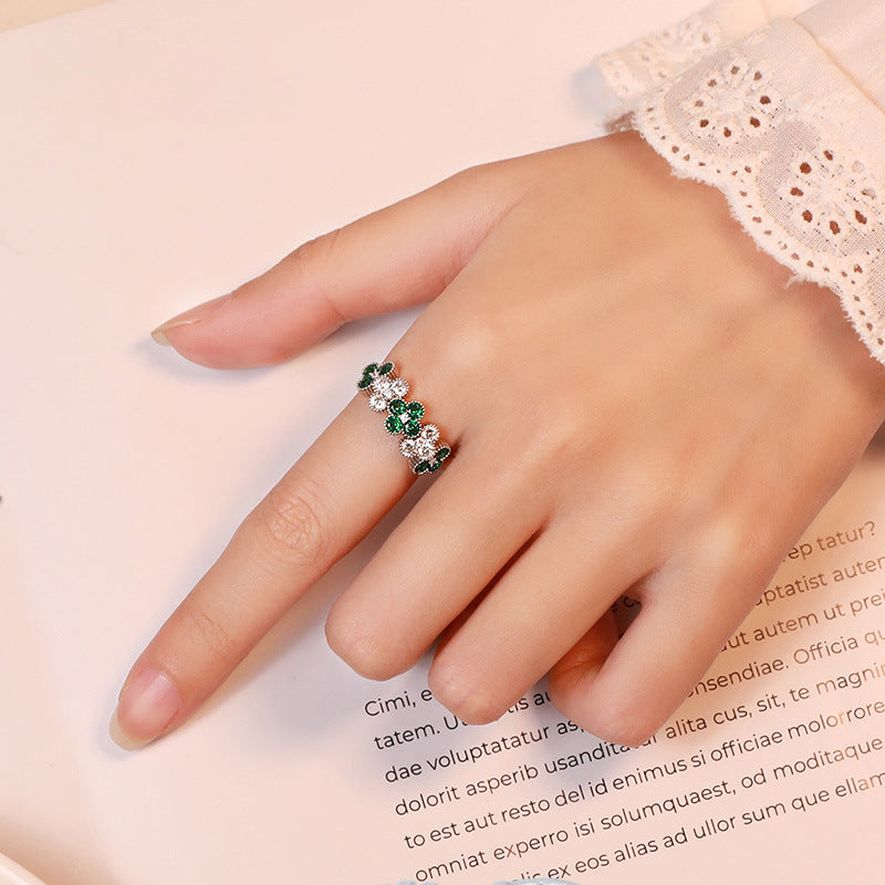 Anello Stellato Regolabile Minimalista da Donna in Rame Placcato con Design a Lettera o Numero