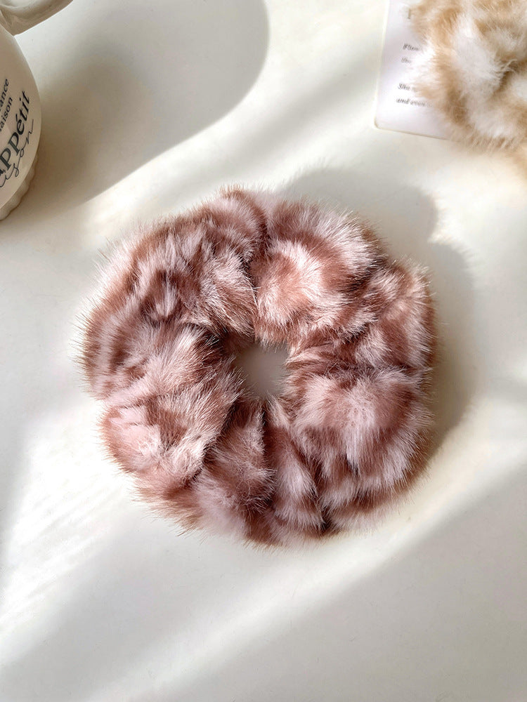 Morbido Elastico per Capelli in Peluche da Donna con Fascia Elastica e Design Rotondo Minimalista per un look Casual e da Ufficio