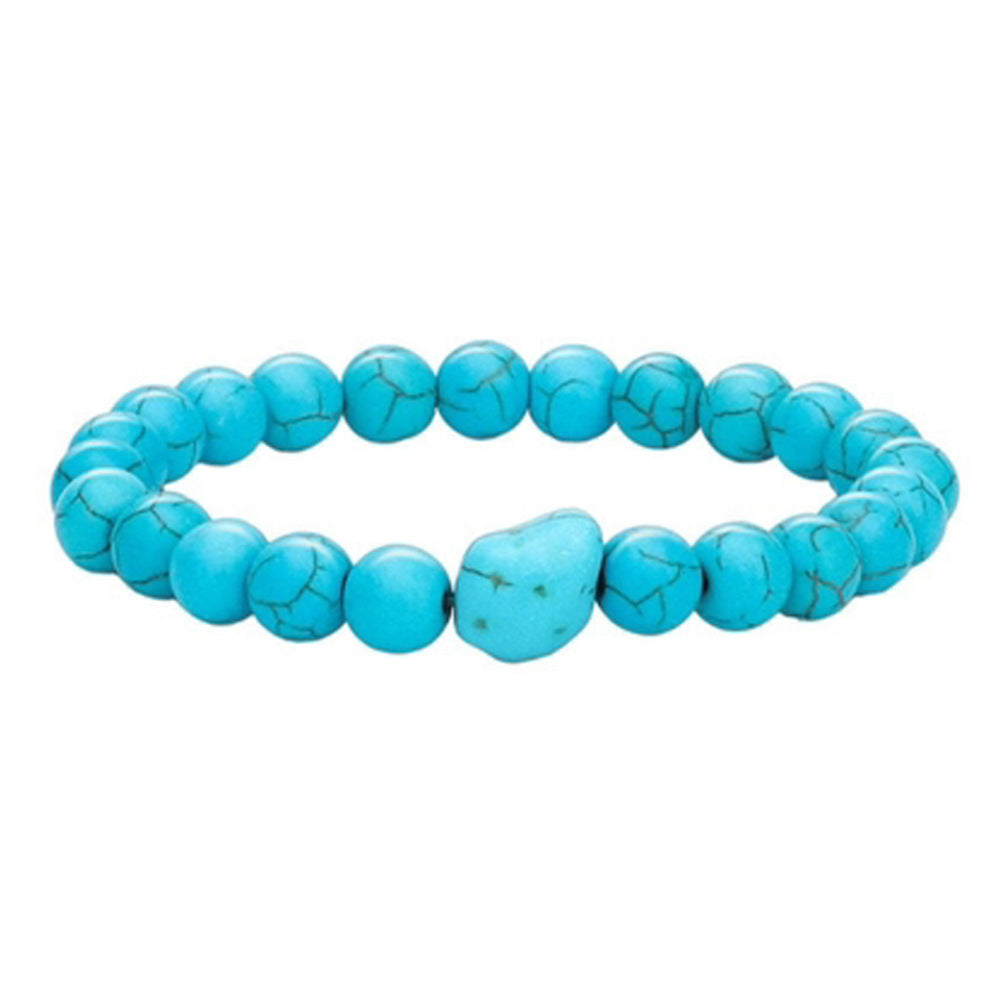 Bohemian Geometric Natural Turquoise Beaded Bracelet Unisex