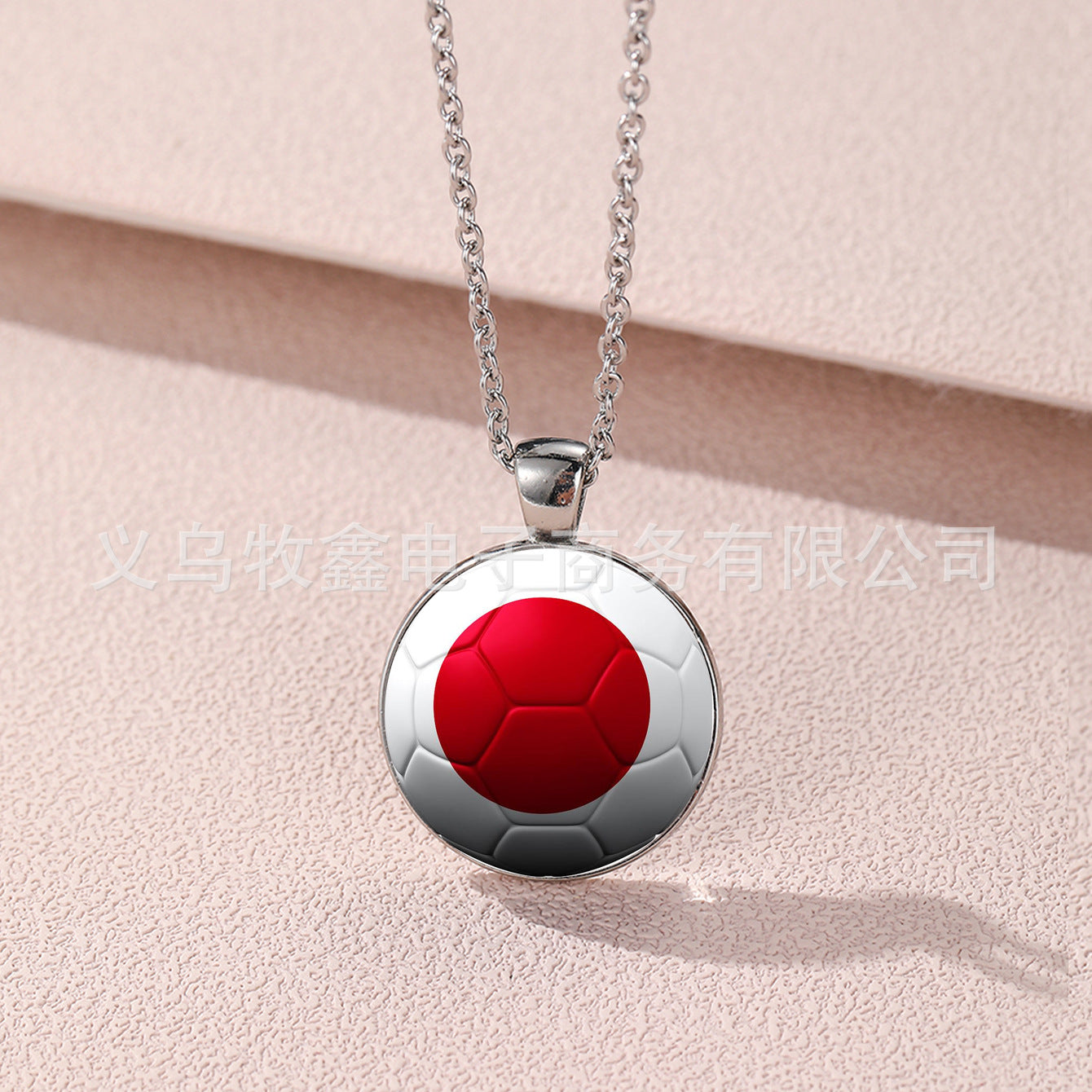 Geometric Cartoon Alloy Pendant Necklace Unisex World Cup Commemorative Jewelry