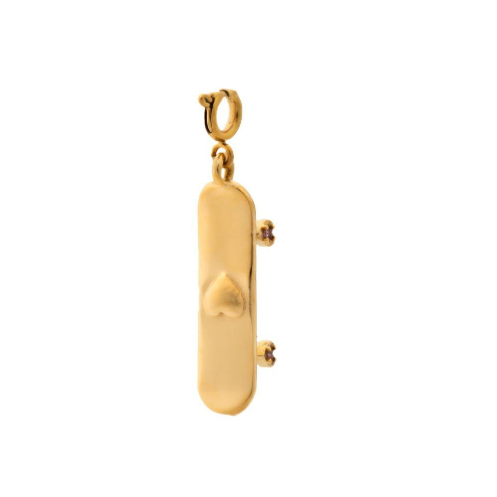Vintage Geometric Stainless Steel PVD Gold Plated Charm Bar