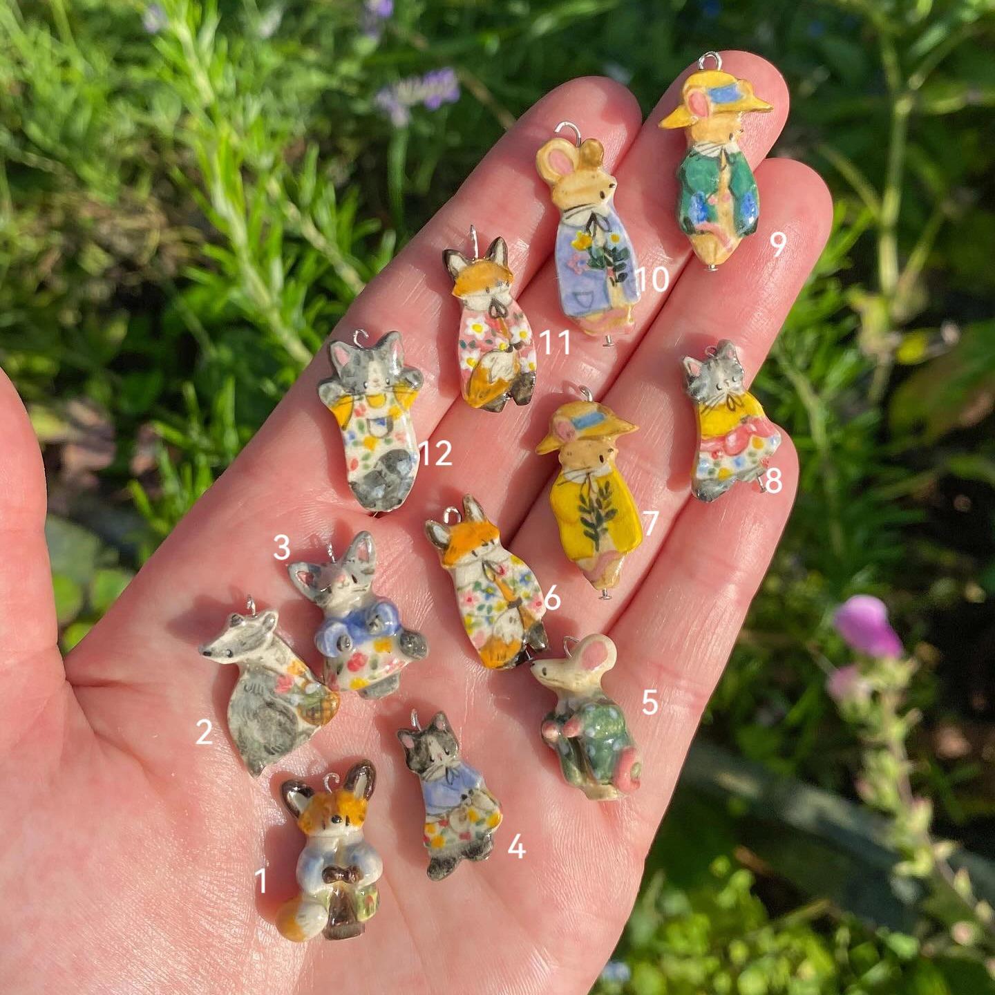 Colgante Vintage de Acero Inoxidable Bañado en Oro de 18K con Dijes de Animales para Mujer
