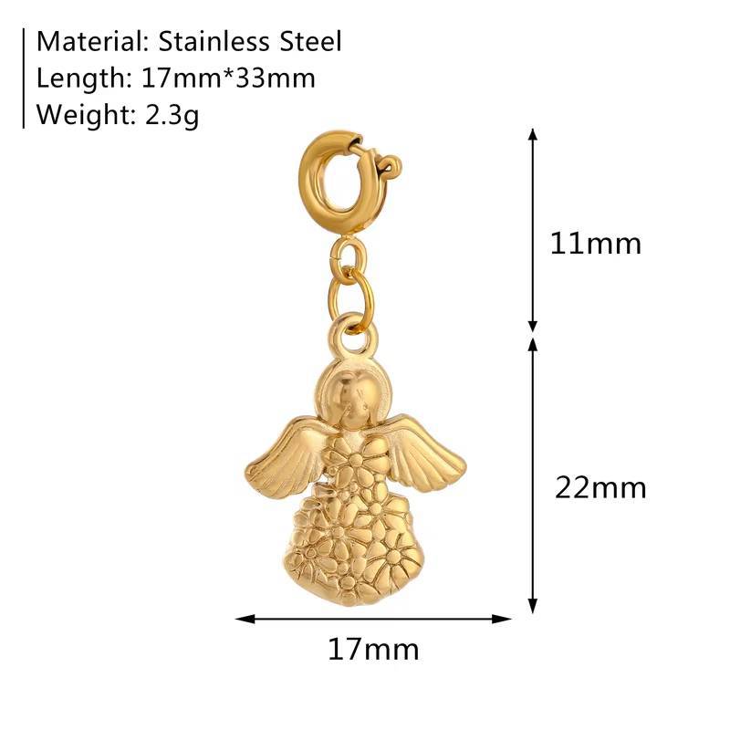 Elegant 18K Gold Plated Stainless Steel PVD DIY Charm Bar Pendant for Women