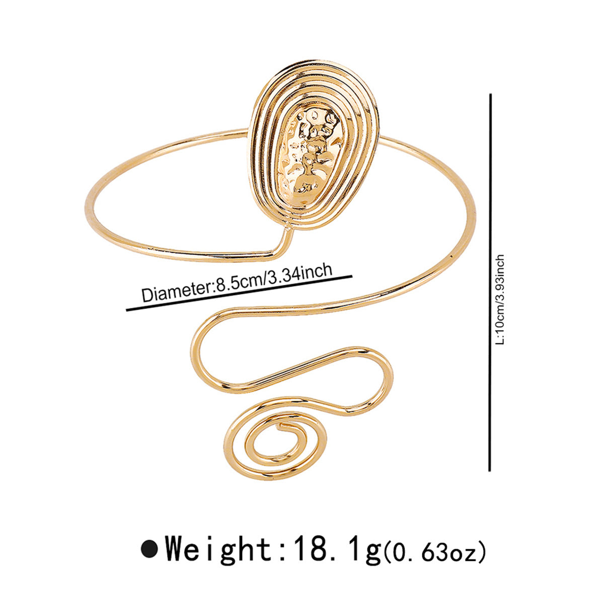 Bracciale geometrico a forma di stella in lega per donna con finitura placcata oro