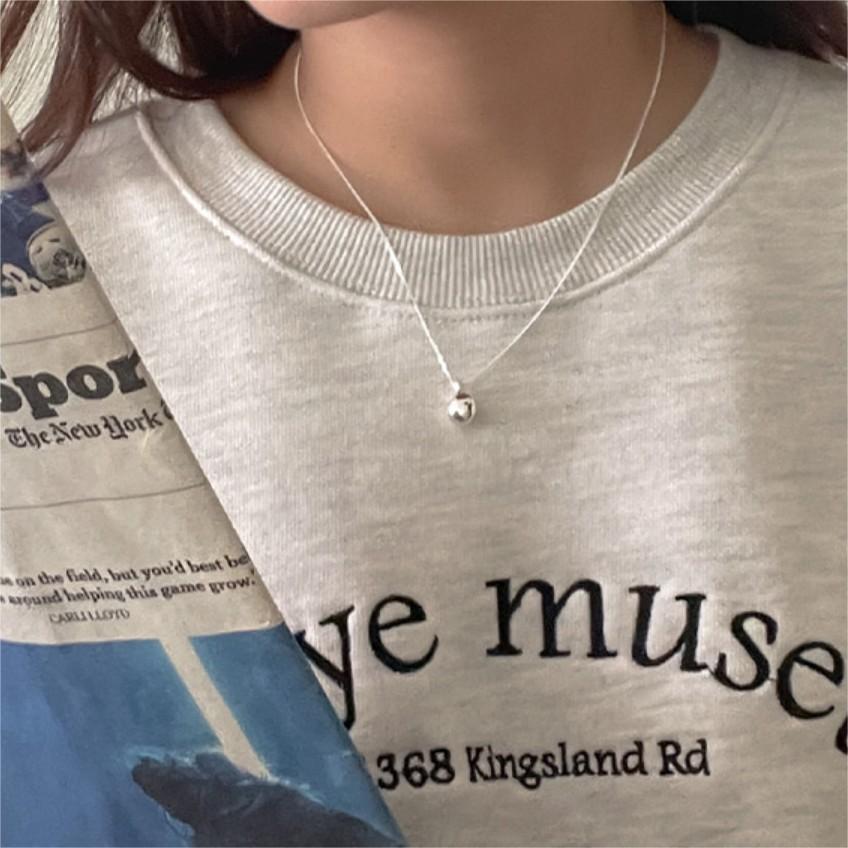 Minimalist Geometric Balloon Pendant Necklace in 925 Sterling Silver with Gold Plating