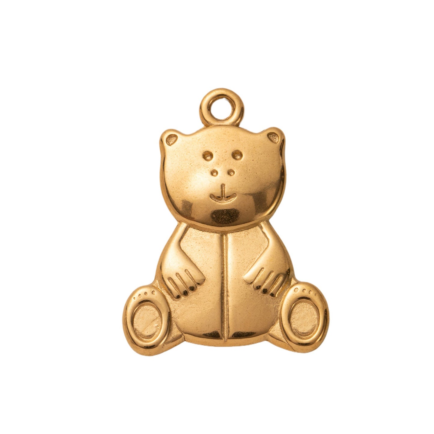 Vintage 18K Gold Plated Stainless Steel Animal Pendant Charm Bar with Ball Chain