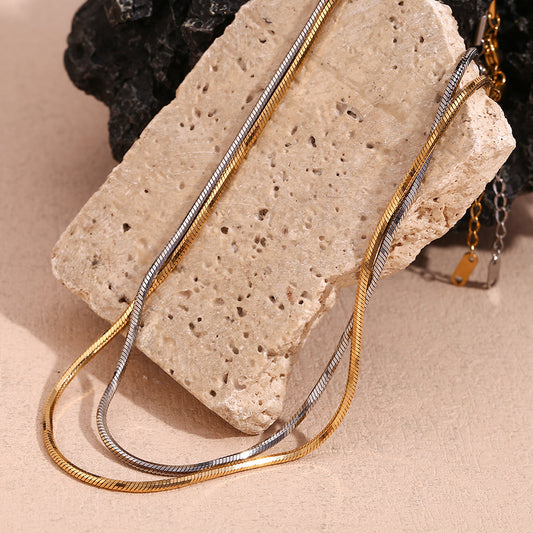 Collar Colgante Hexagonal Geométrico Minimalista de Acero Inoxidable con Baño de Oro de 18K para Mujer
