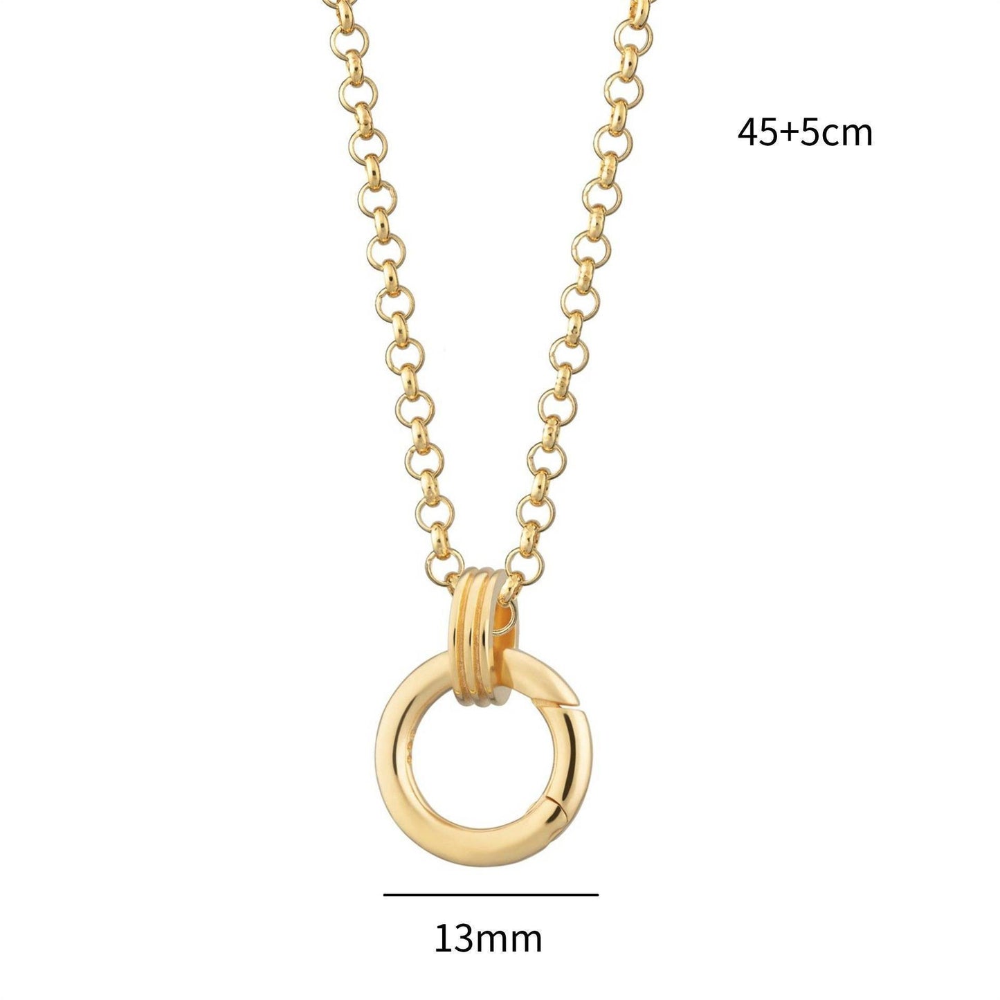 Minimalist Geometric Brass Plated Pendant Necklace with Compass Globe Telescope Airplane Hot Air Balloon Charms