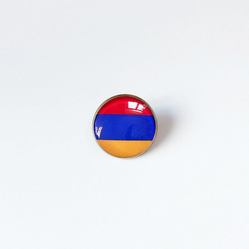 Pin de Solapa de Aleación Esmaltado Personalizado con Diseño de Bandera del Mundo para Hombres y Mujeres