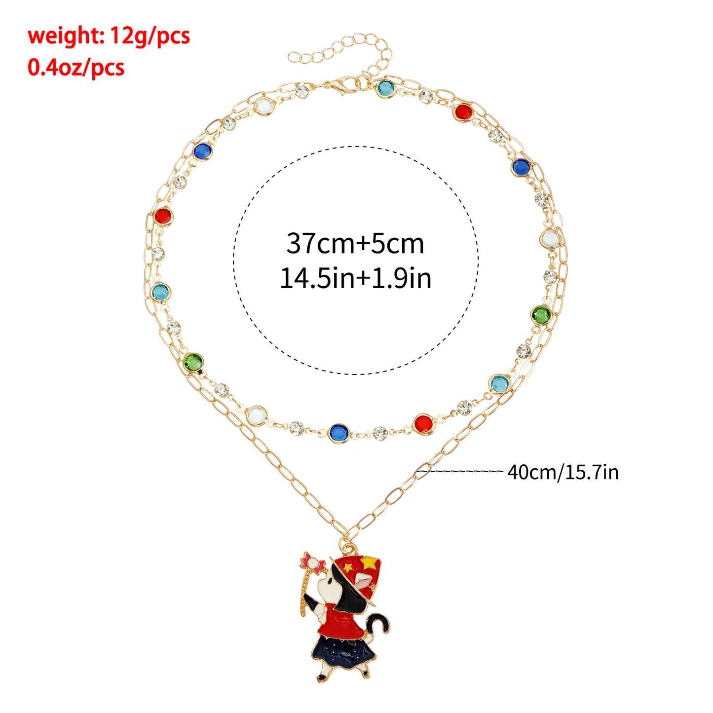 Fashionable Geometric Alloy Pendant Choker Necklace with Christmas Bell Charm for Women