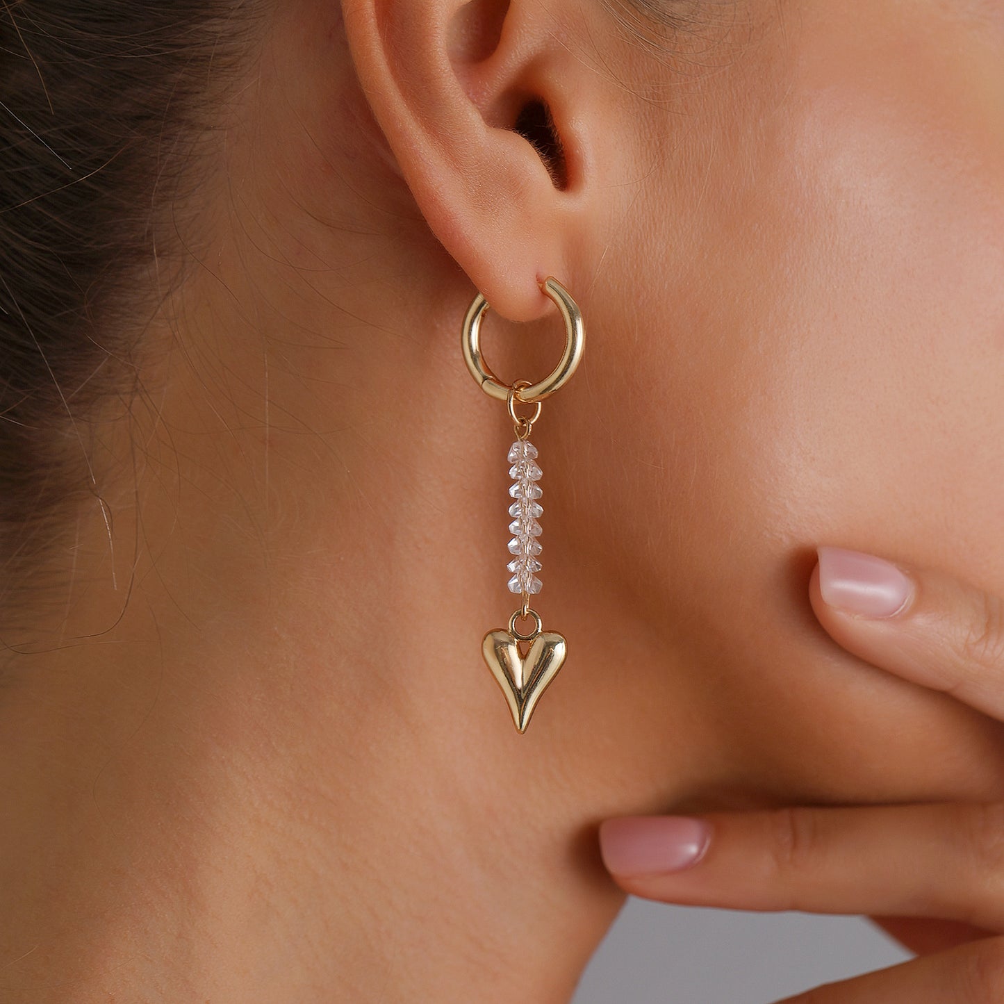 Fashion Heart-Shaped Alloy Pendant Necklace with Plated Finish for Women Minimalist Locket Style Daily Wear