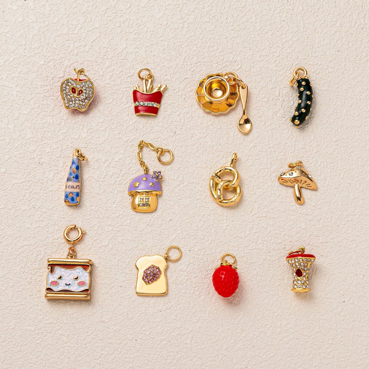 Fashion PVD Plated Brass Food Theme DIY Charm Bar Pendant