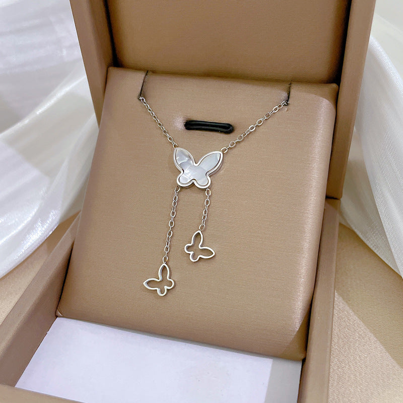 Geometric Minimalist Titanium Steel Plated Necklace with Stainless Steel 304 Pendant for Unisex