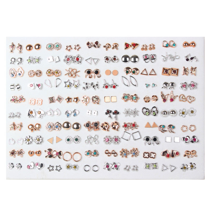 Creative Resin Animal Star Floral Stud Earrings Set for Women
