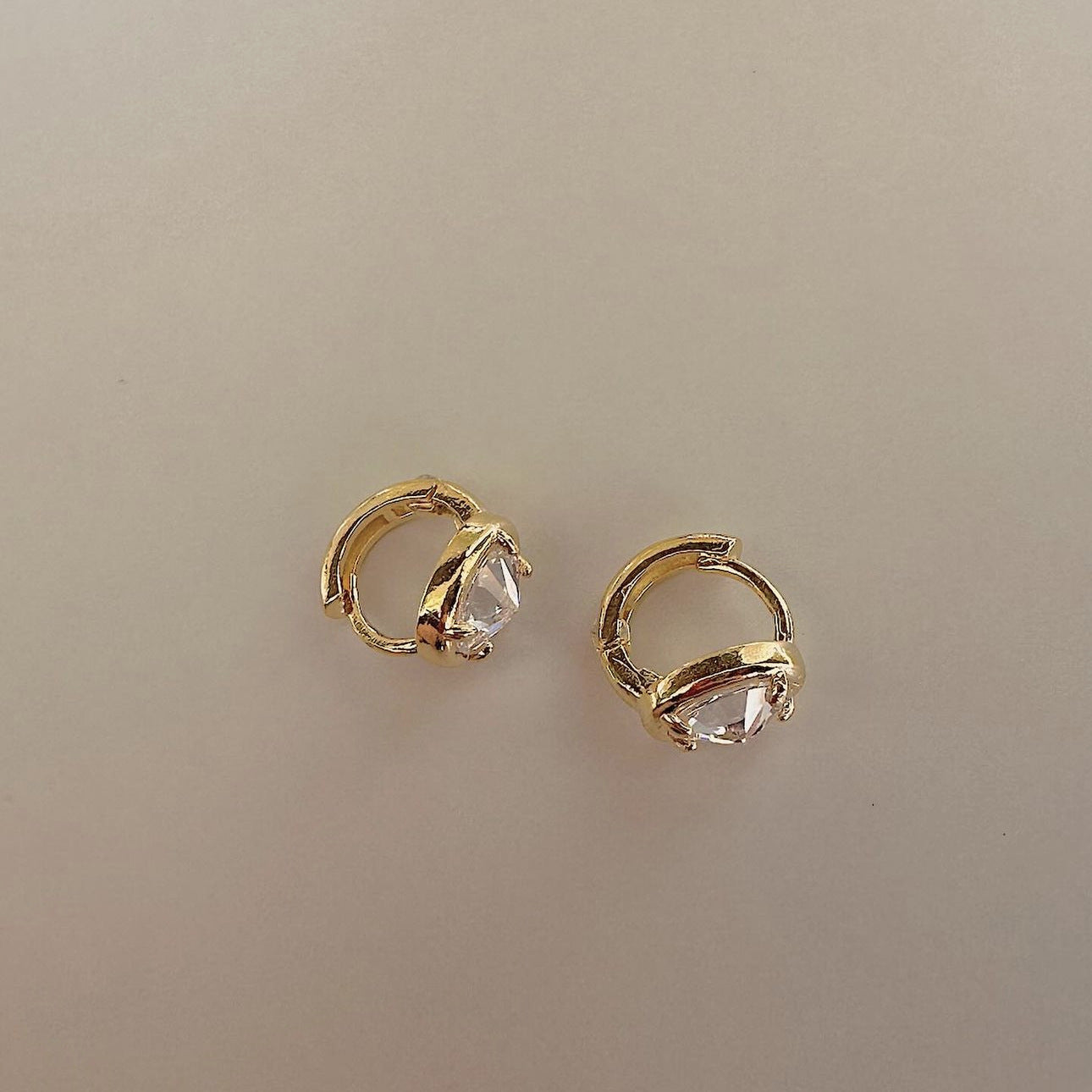 Minimalist Letter-Shaped 925 Sterling Silver Stud Earrings with Rhinestone Inlay, Hypoallergenic Ear Posts