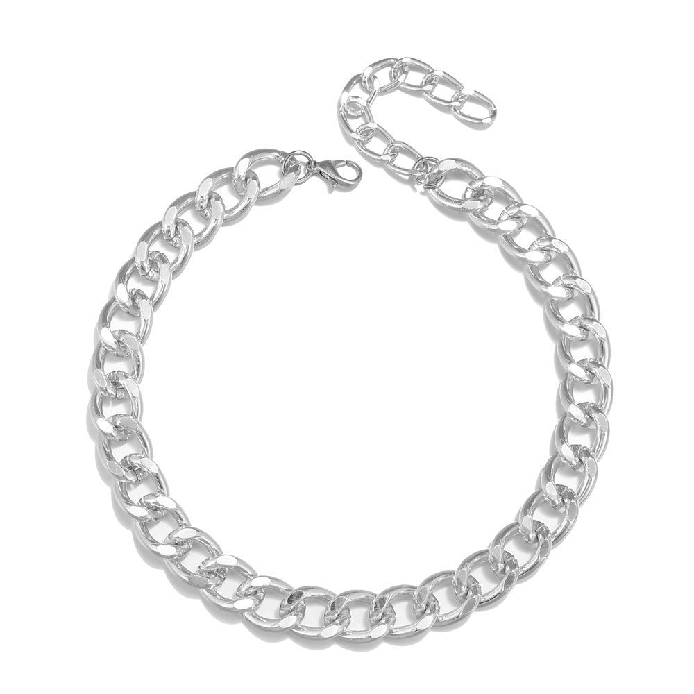 Casual Geometric Alloy Ball Chain Necklace