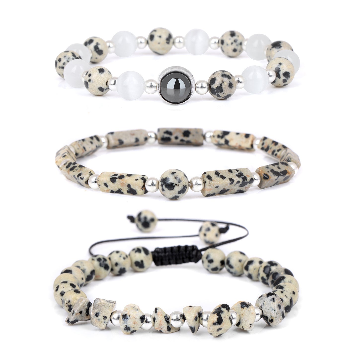 Vintage Geometric Crystal Beaded Bracelet Set Handmade Woven Jewelry Unisex