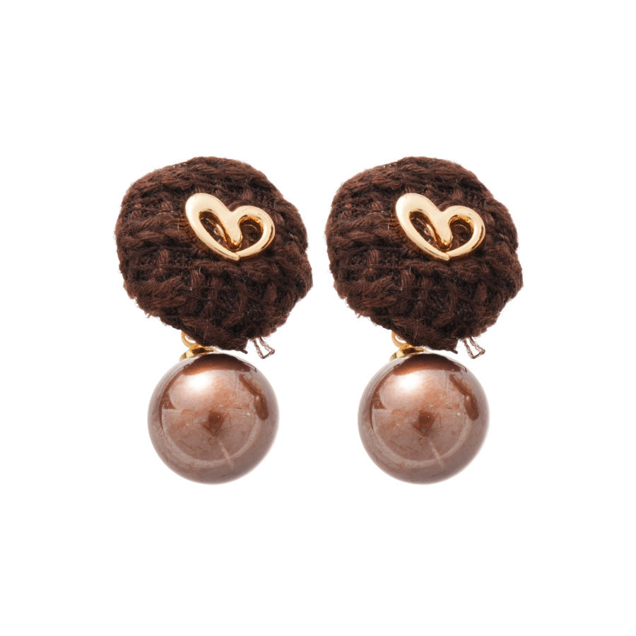 Orecchini a perno da donna a forma di cuore in argento 925 galvanizzato stile lusso - Minimalisti per l'ufficio di tutti i giorni