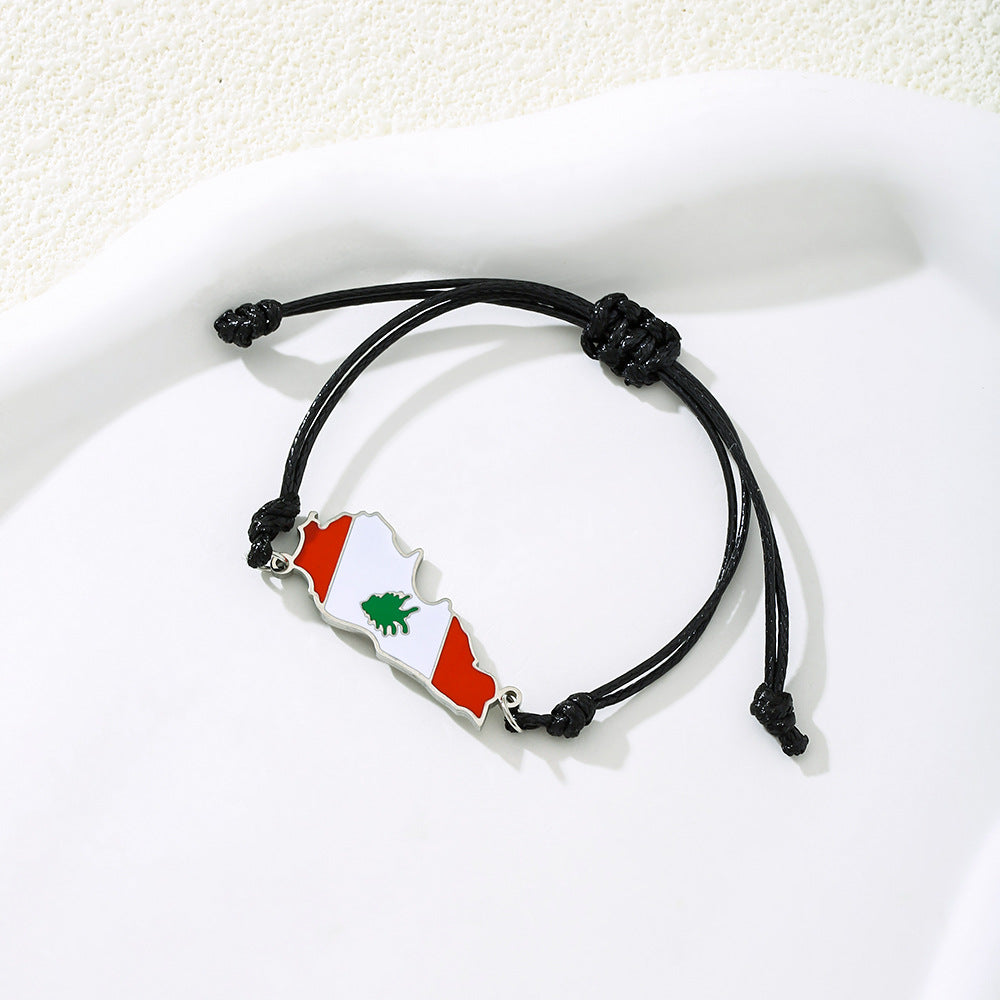 Bracciale con ciondolo placcato in acciaio inossidabile, con geometria etnica, vintage, per coppie unisex