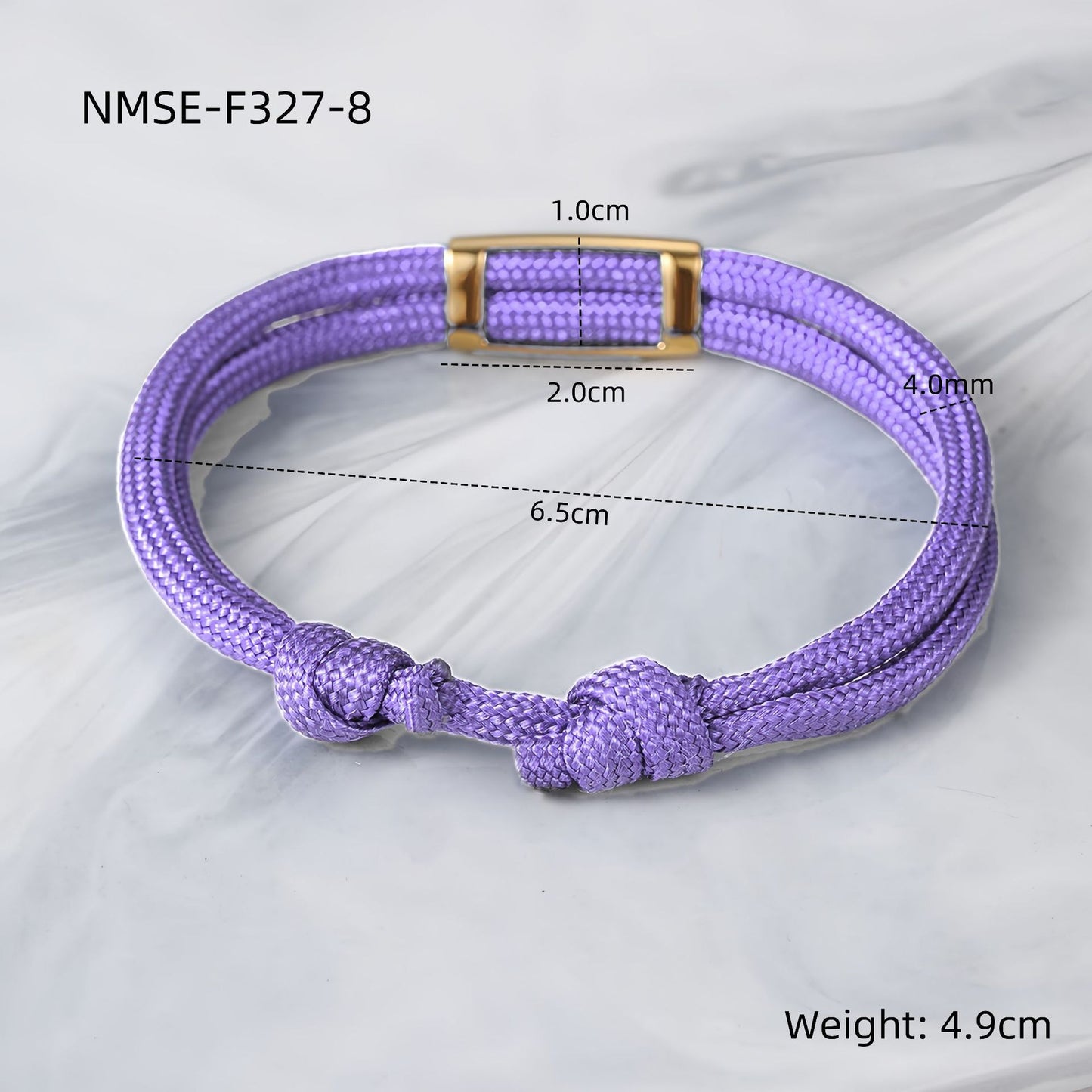 Pulsera trenzada minimalista de paracord con charm de acero de titanio para hombres y mujeres, grabado personalizado, regalo para familiares y festividades